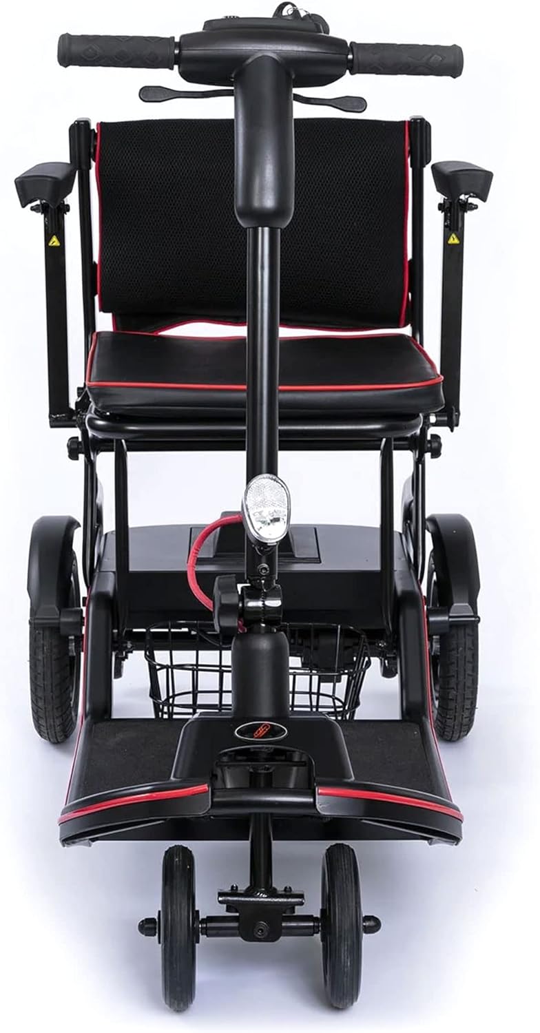 Black 4 Wheel Mobility Scooter with Arm Rests and Basket W393