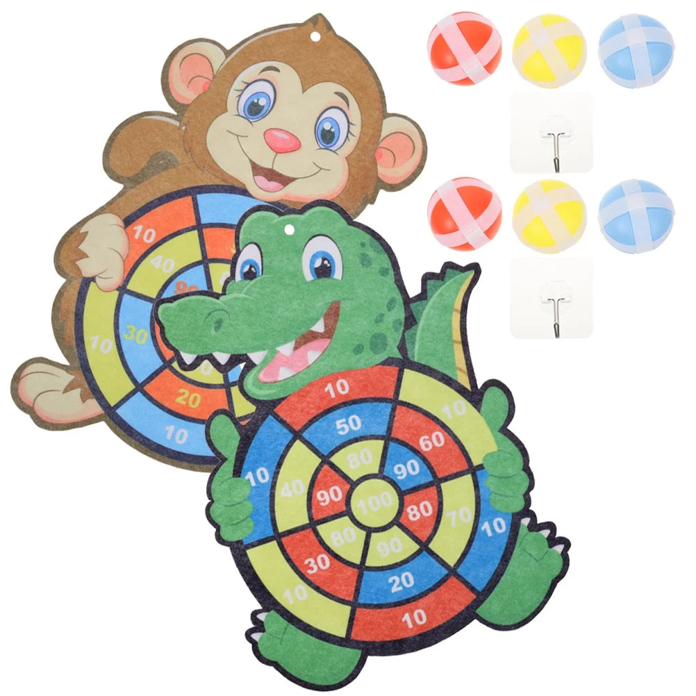 Kids Dart Board Game Sticky Balls Indoor Cartoon Z827224