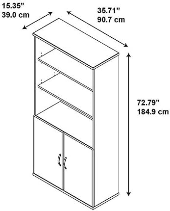 36W Bookcase with Doors in Hansen Cherry S84693