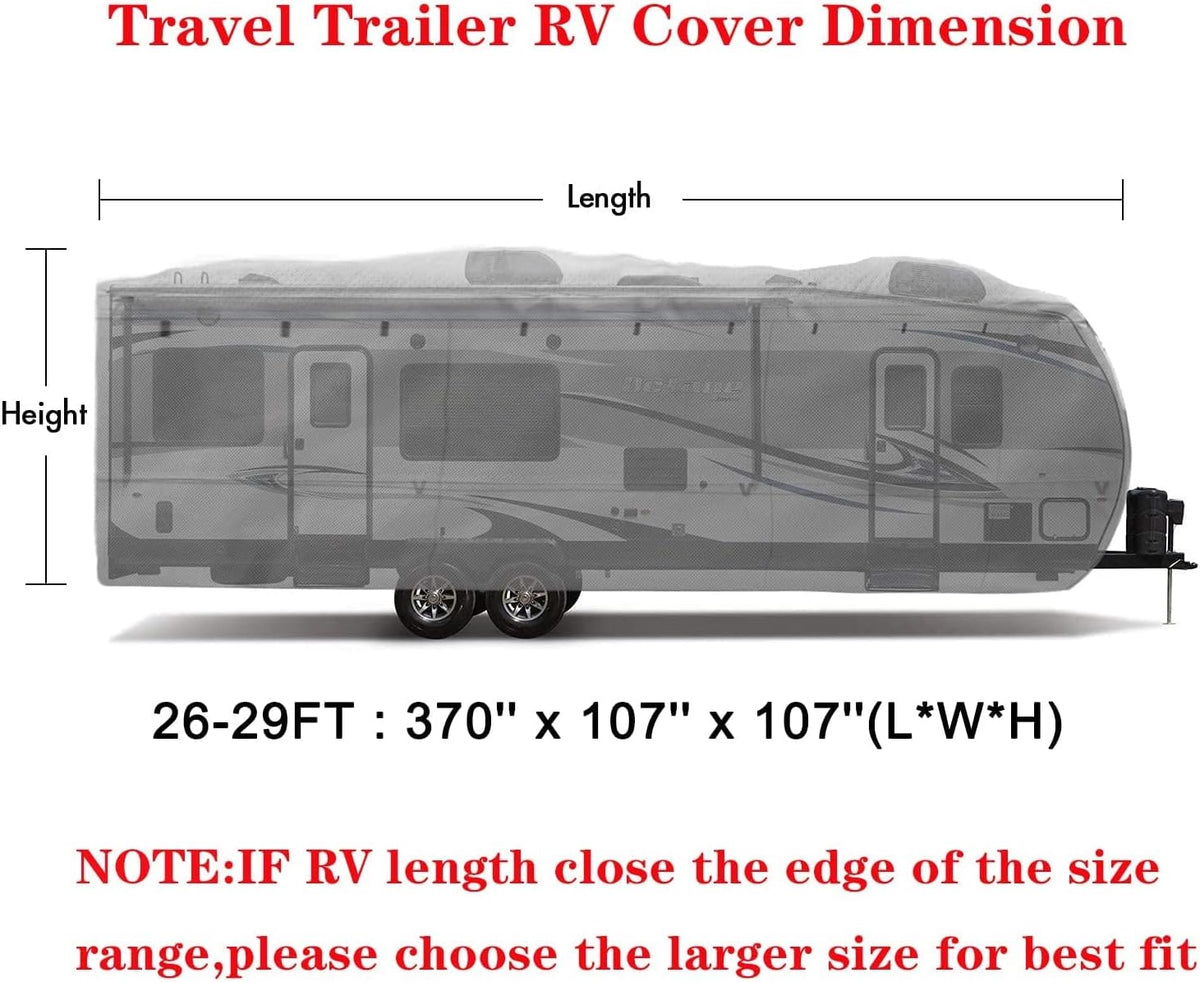 Waterproof 420D Heavy Duty Polyester Oxford RV Cover B9945