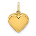 14K Yellow Gold Puffed Heart Charm Pendant N470