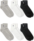 6-Pack Athletic Quarter Sock Grey Assorted L434