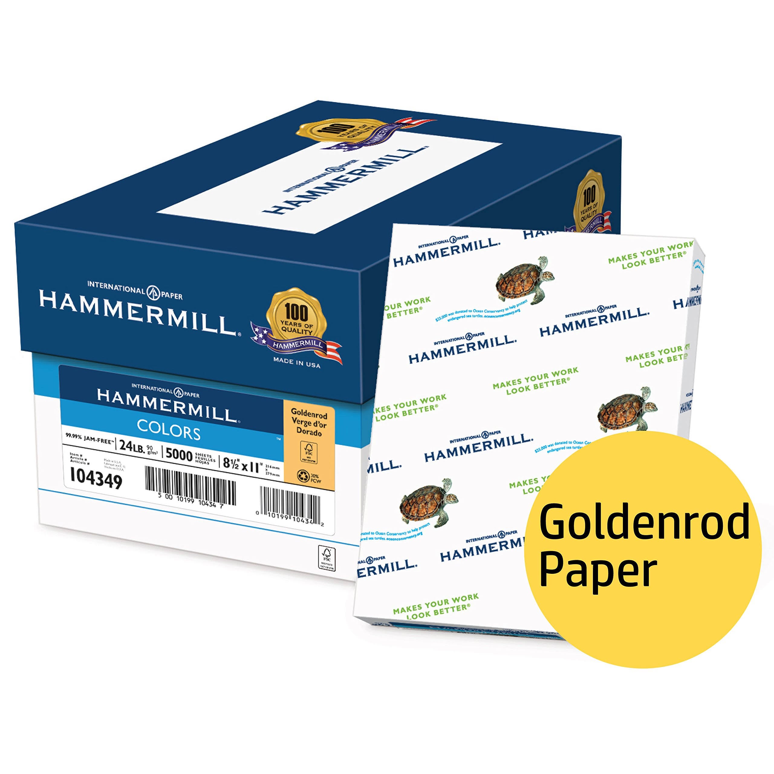 Goldenrod 24lb Letter Paper 5000 Sheets / 10 Ream Case B210