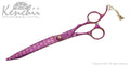 Pink Poodle 8 inch Curved Offset Handle Semi-Convex Scissor P412