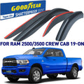 Shatterproof Side Window Deflectors for Dodge RAM 2500 3500 2019-2022 Crew Cab, 4pcs P53204