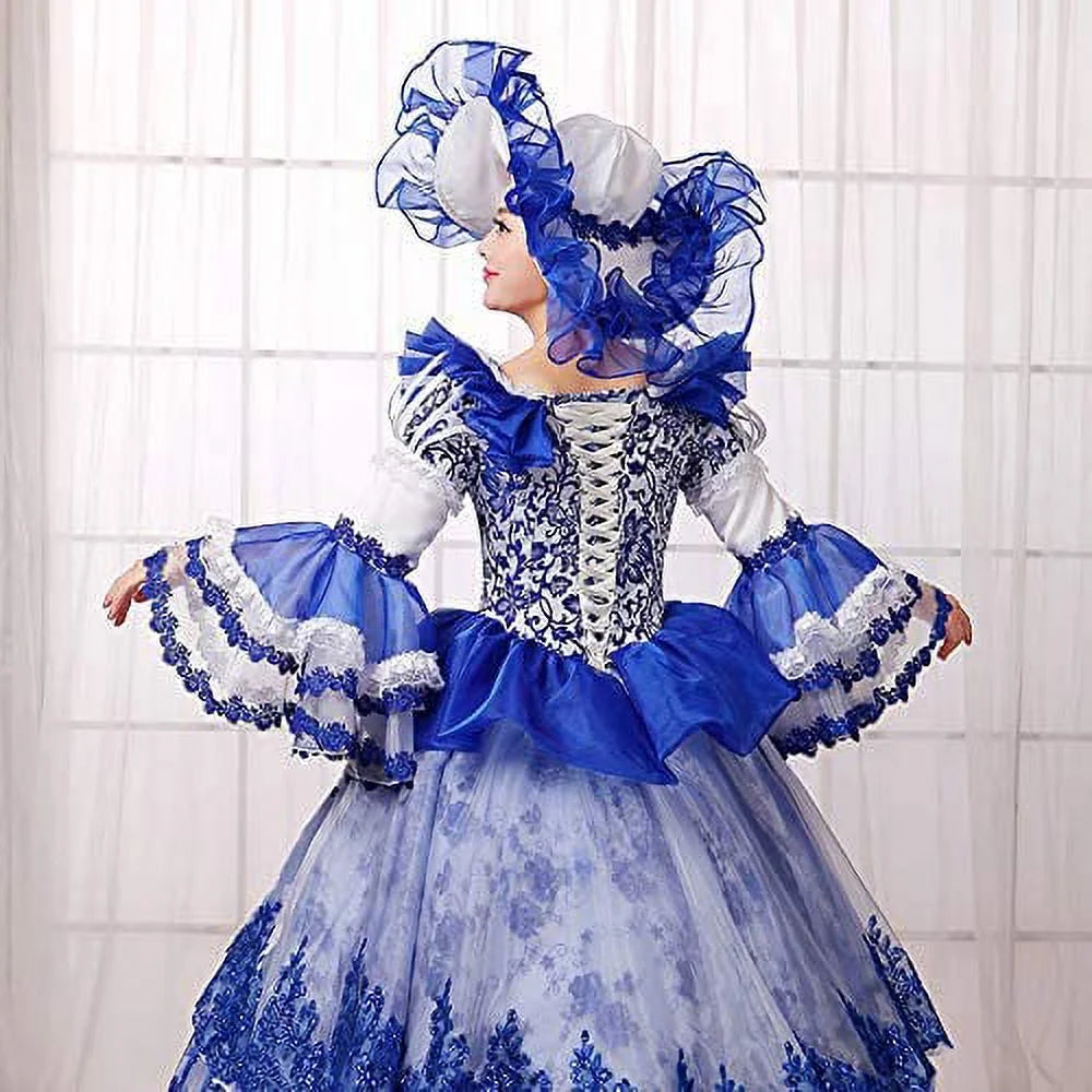 Rococo Baroque Marie Antoinette Dresses 18th Century Renaissance Costumes Historical Period Dress Ball Gown A342