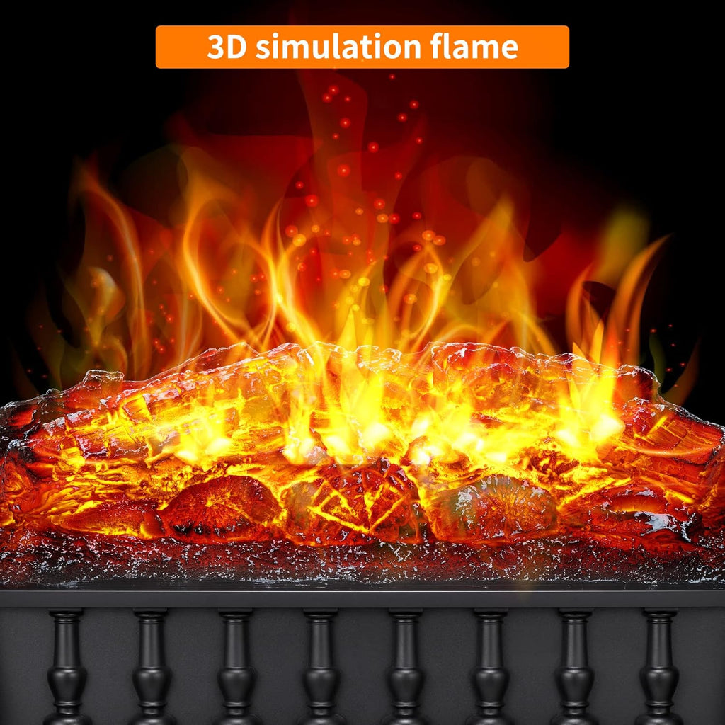 Electric Fireplace Log Heater 21 Inch Infrared Quartz 750W/1500W U766398