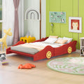 Red Full Size Race Car-Shaped Platform Bed Z5578