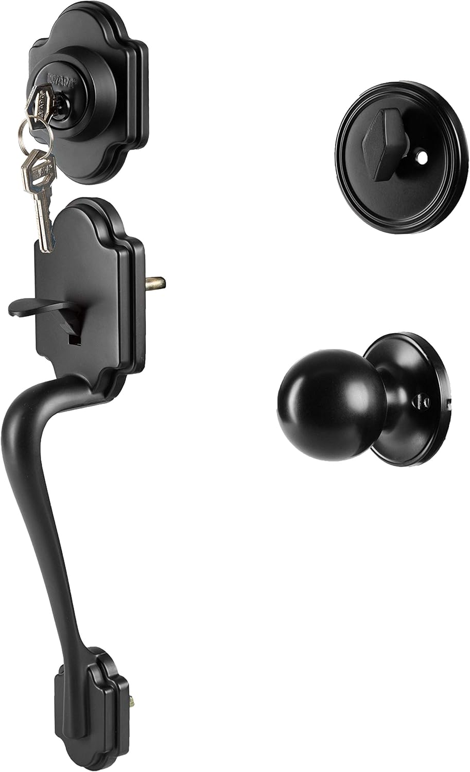Front Entry Door Handleset with Deadbolt, Oil Rubbed Bronze, Pack of 2 W105