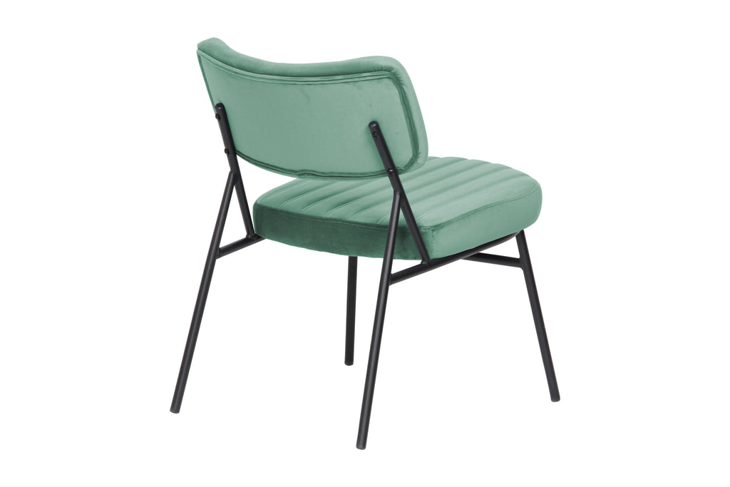 Turquoise Velvet Accent Chair with Metal Frame, Set of 2 L446800