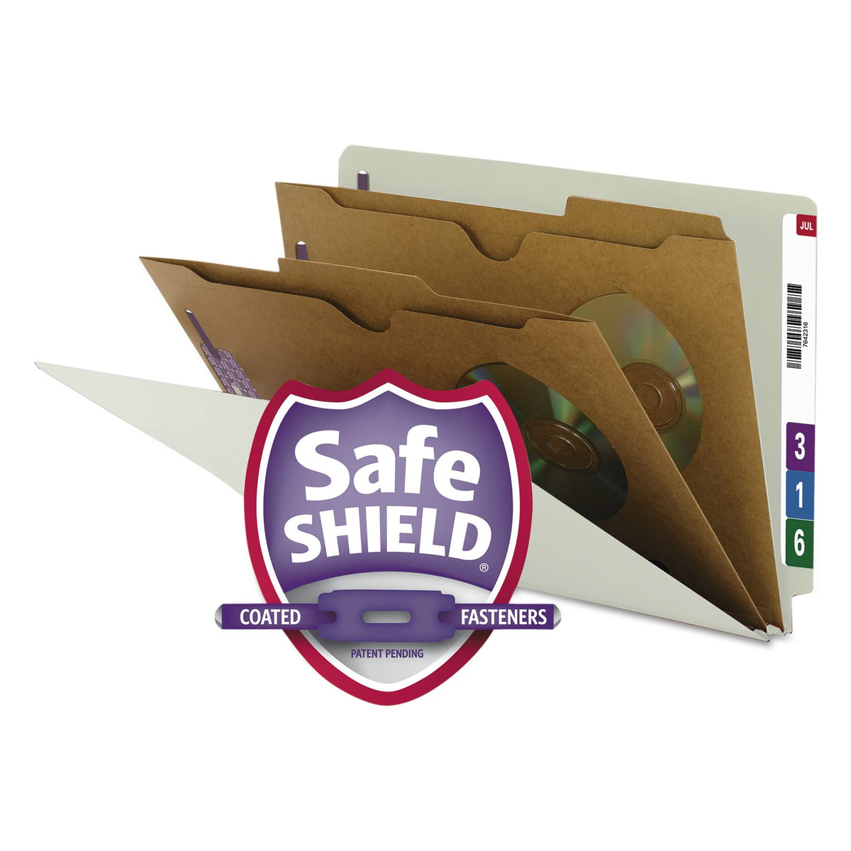 Legal Pressboard Classification Folders with Pockets N896193