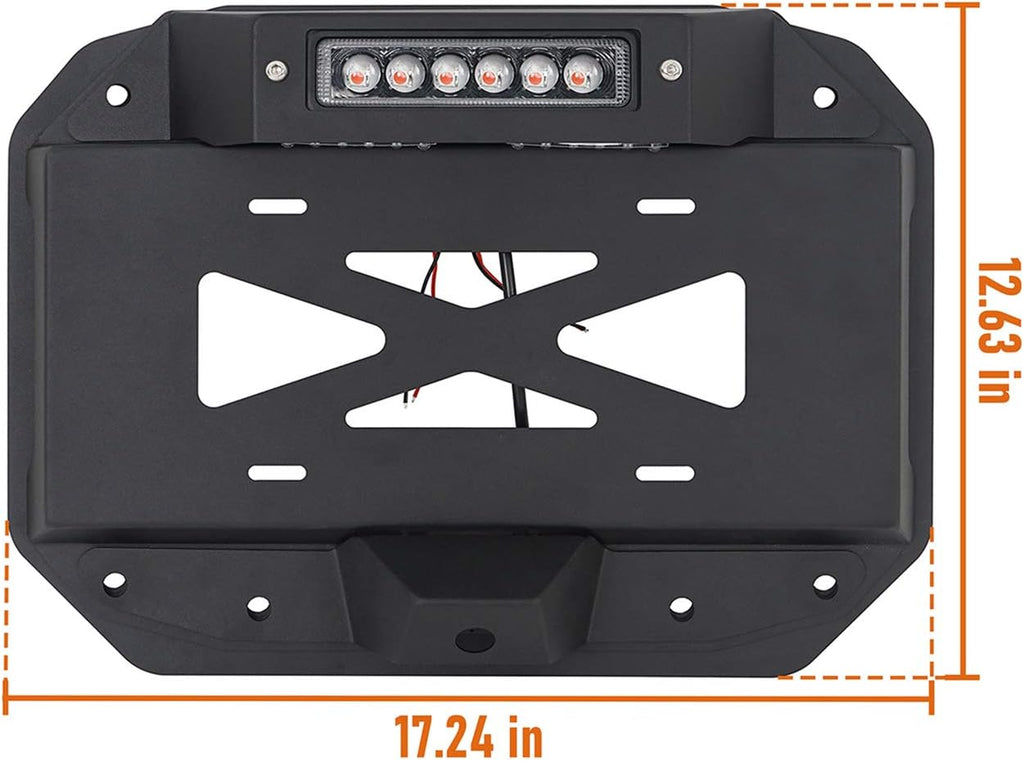 Spare Tire Delete License Plate Relocation Kit with Third Brake Light R20761