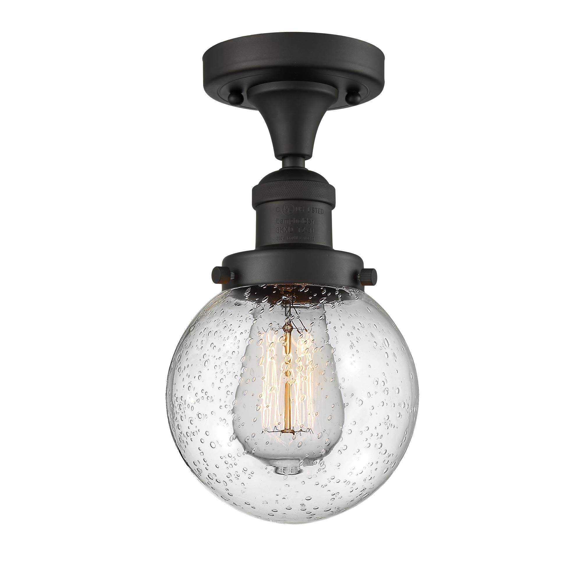 1 Light 6 inch Semi-Flush Mount in Oil Rubbed Bronze Y82919