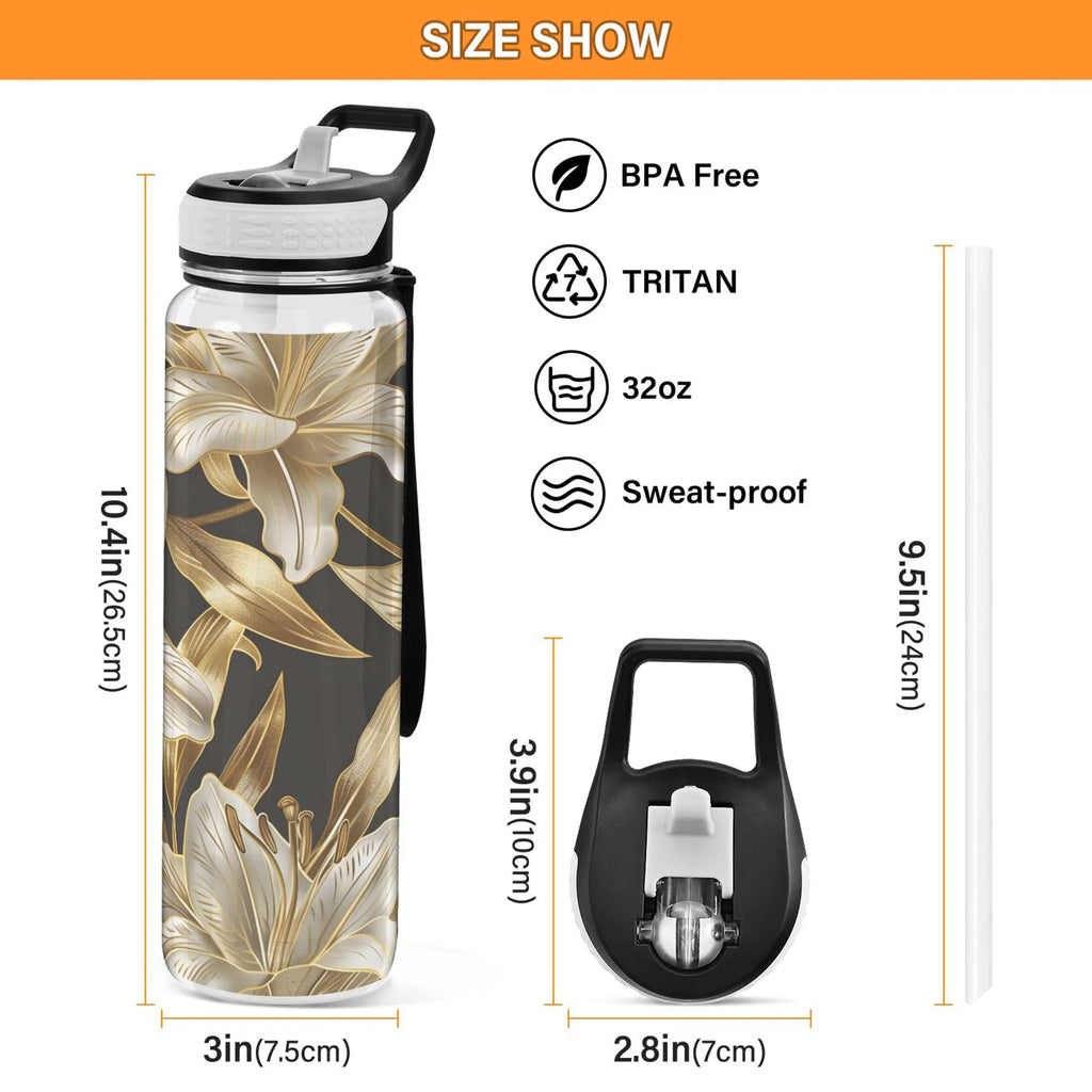 32oz Tritan Water Bottle with Straw X2023