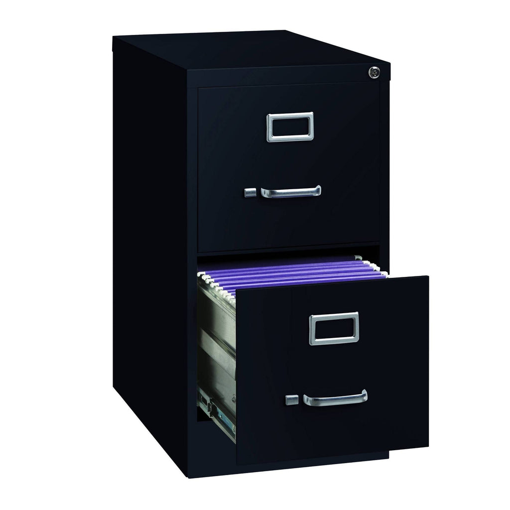 Black 2 Drawer Vertical File Cabinet N94337