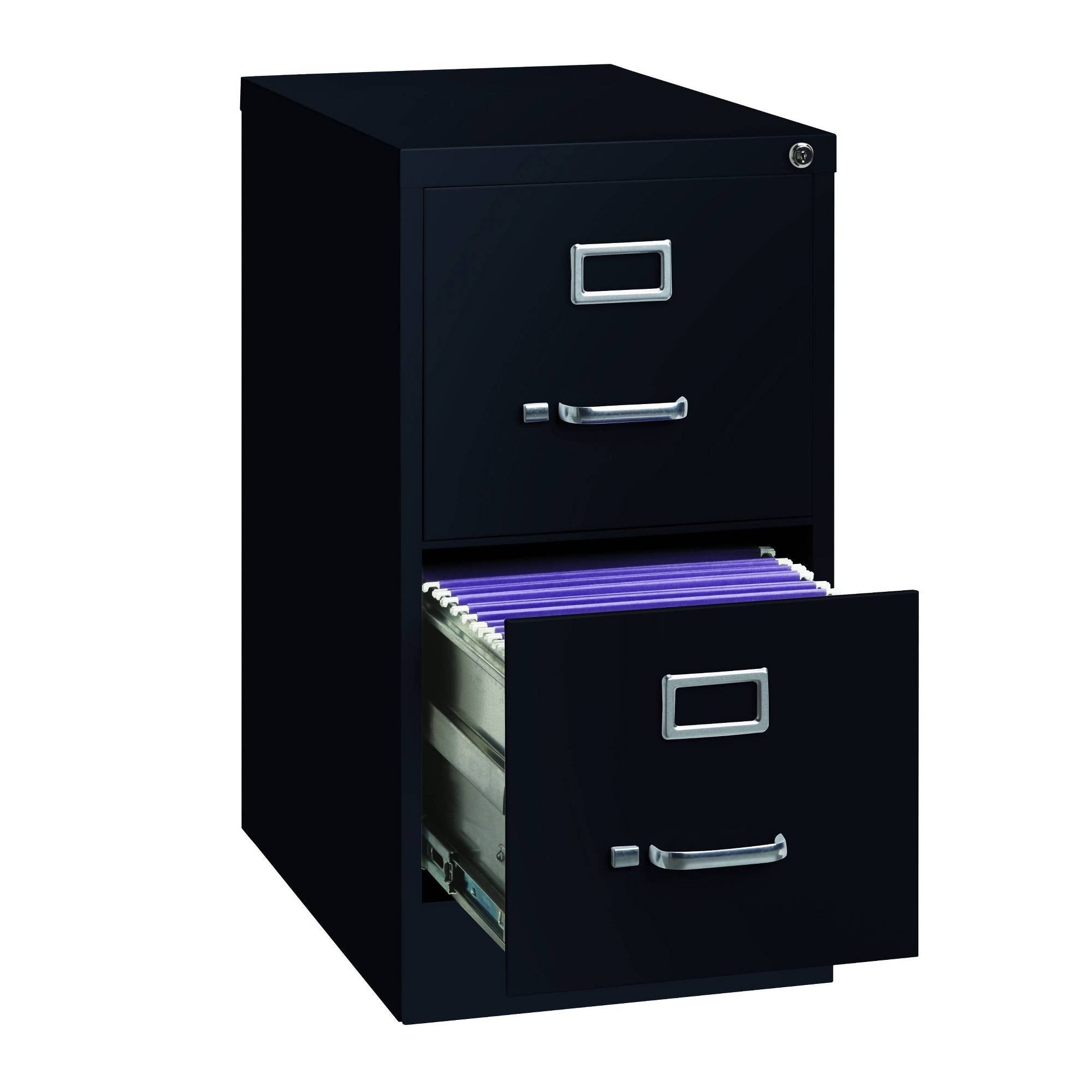 Black 2 Drawer Vertical File Cabinet N94337