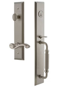 Satin Nickel Dummy Handleset with Lever and Rosette N187260