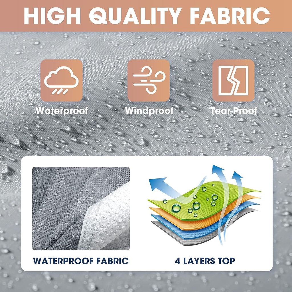 Windproof 4-Layer Travel Trailer Cover Fits 24’ - 27’ RV R79118