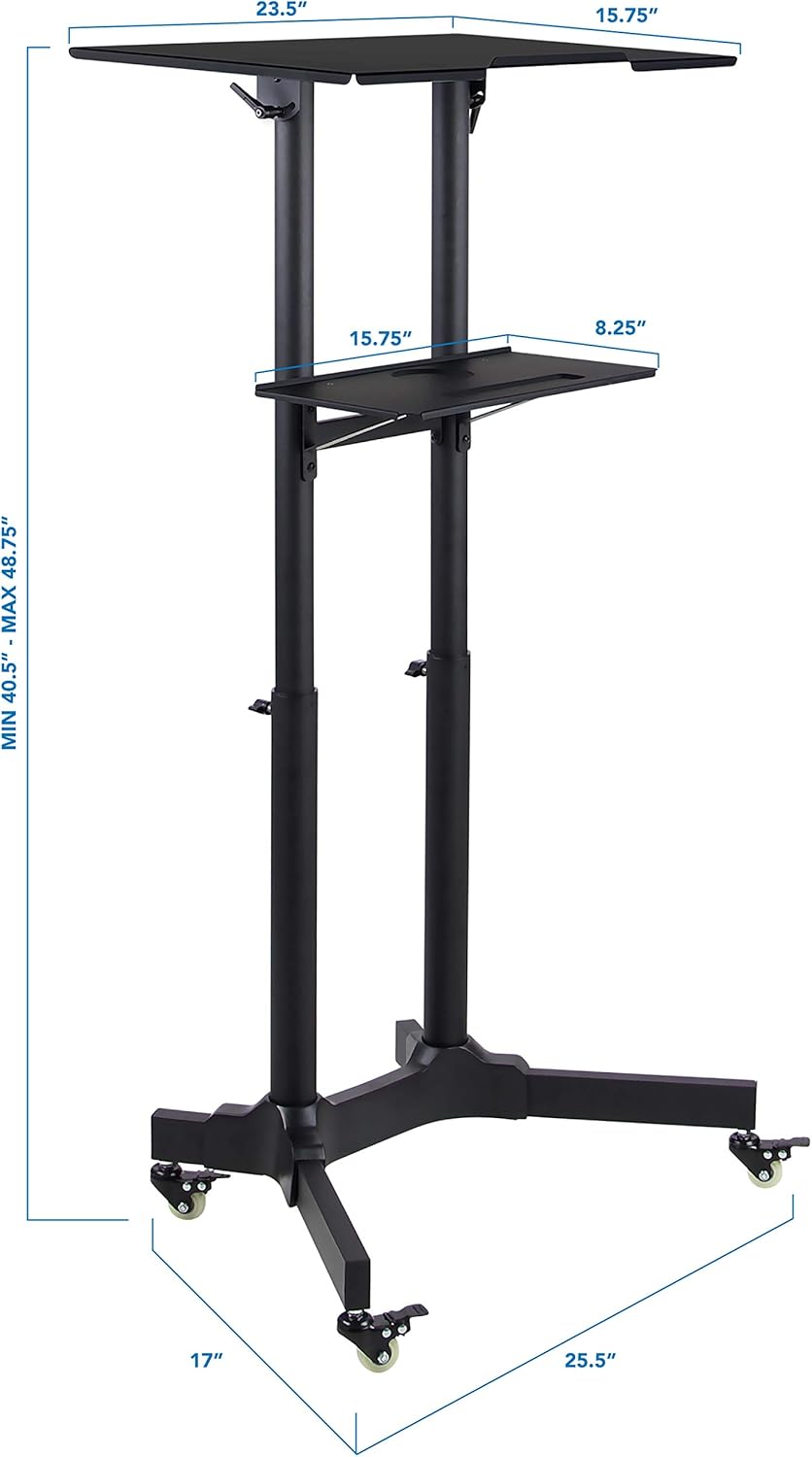 Mobile Standing Height Desk with Caster Wheels U292