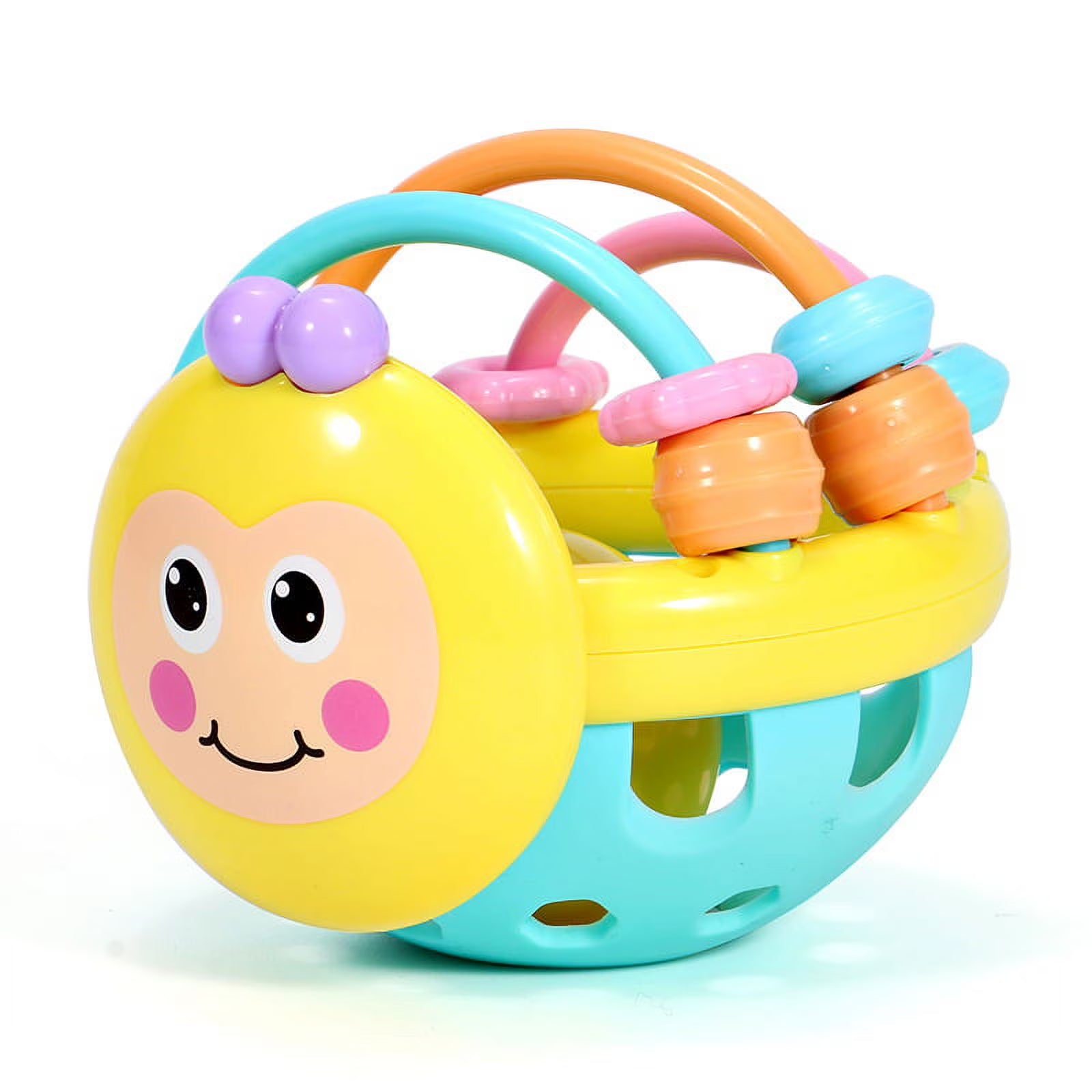 Baby Rattles Cartoon Bee Hand Rattle Bell Ball Teether Early Educational Toys C840