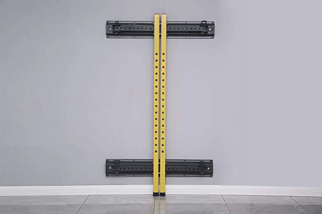 Steel Folding Wall Mounted Power Rack Cage with J Hooks and Pull Up Bar D79121