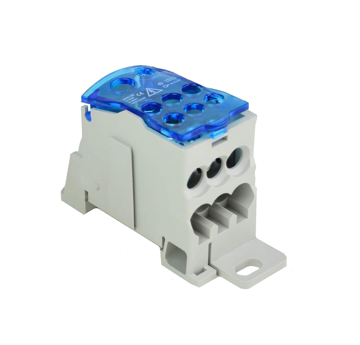 6 Positions Screw Terminal Strip Blocks with Cover Din Rail Terminal Block 80A Pack of 2 H343
