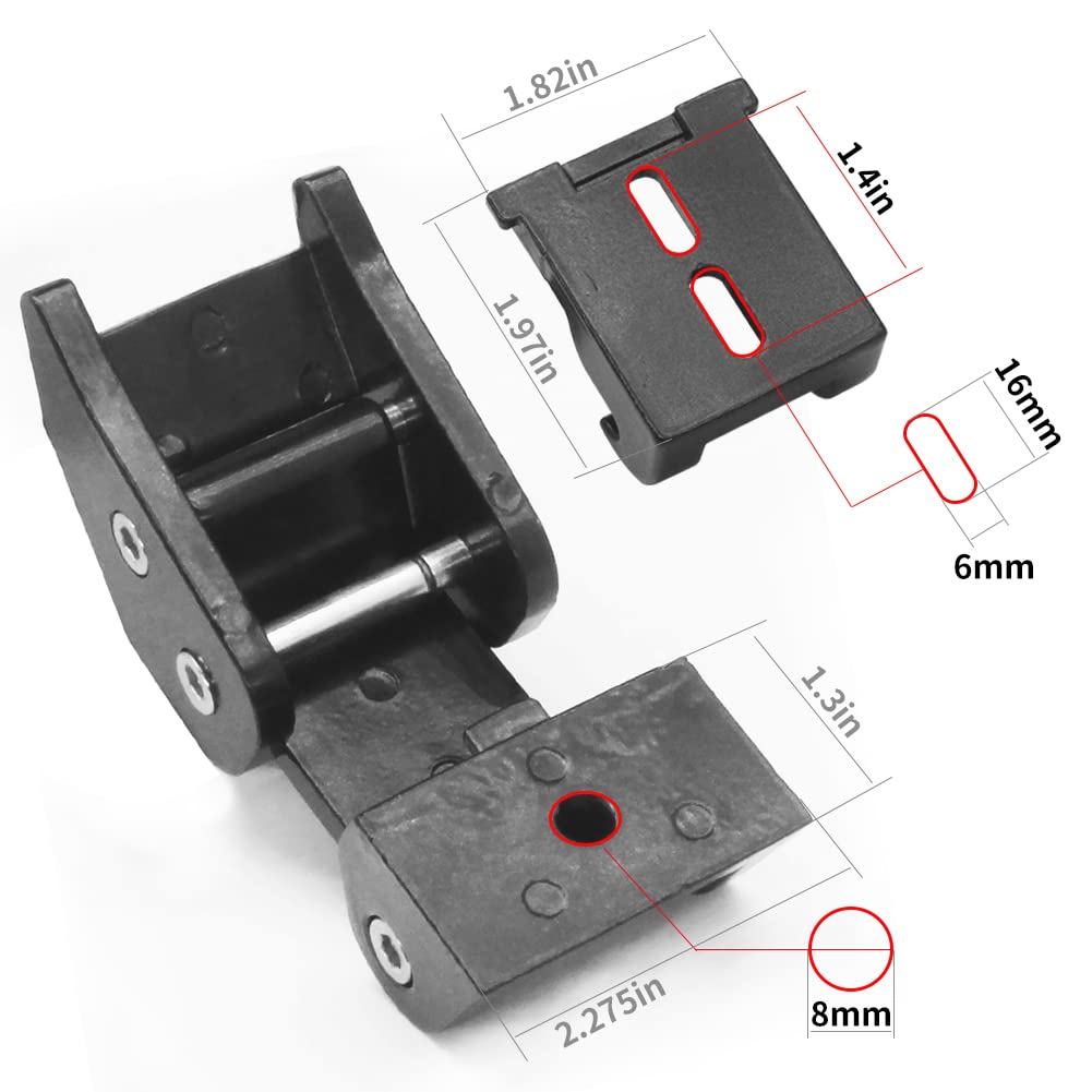 Aluminum Hood Latches Catch with U.S. Flag Style, Adjustable Kit, 1 Pair C6817