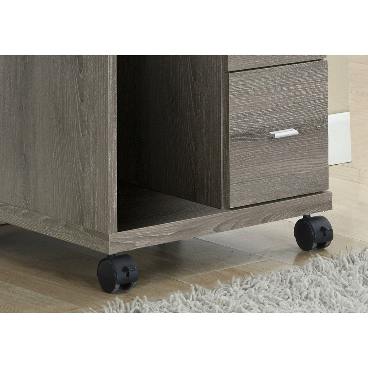 Dark Taupe Particle Board 2 Drawers Office Cabinet Y3261