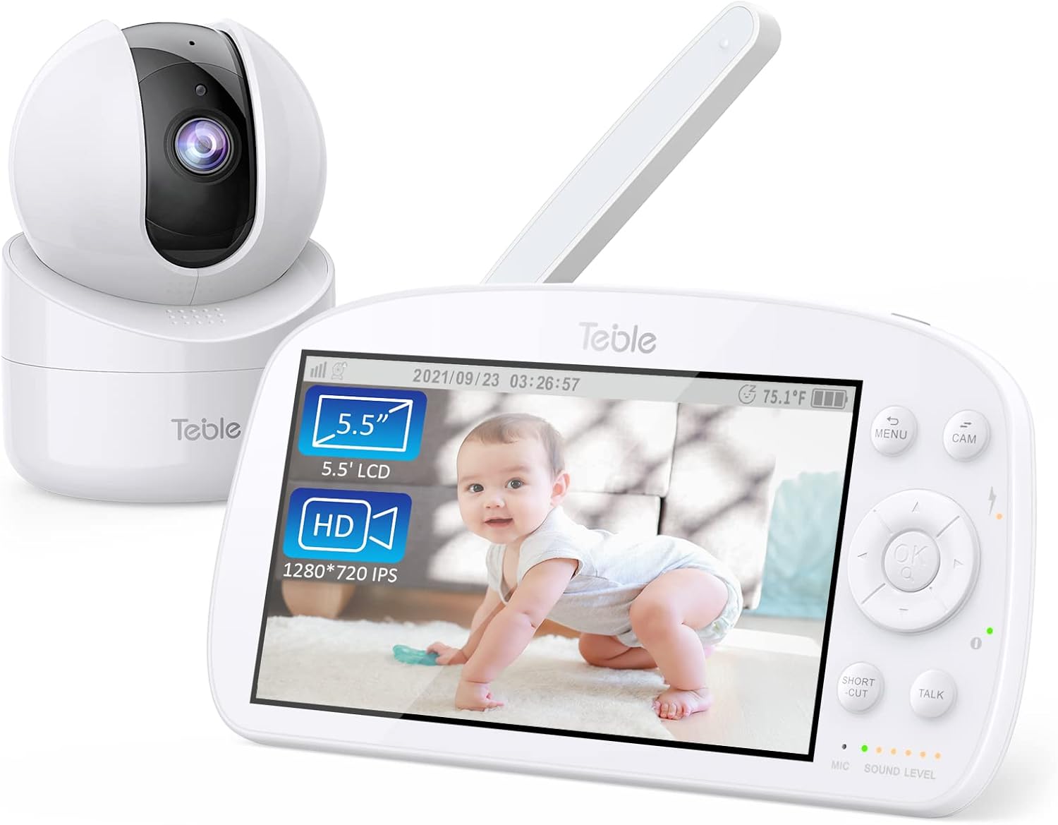 5.5 HD Video Baby Monitor with Camera and Audio H2498