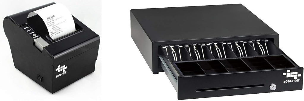 Heavy Duty Cash Register Drawer with Thermal Receipt Printer and Barcode Scanner A5672