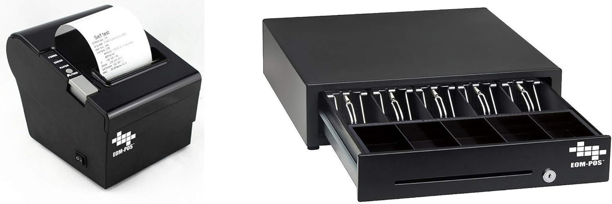 Heavy Duty Cash Register Drawer with Thermal Receipt Printer and Barcode Scanner A5672