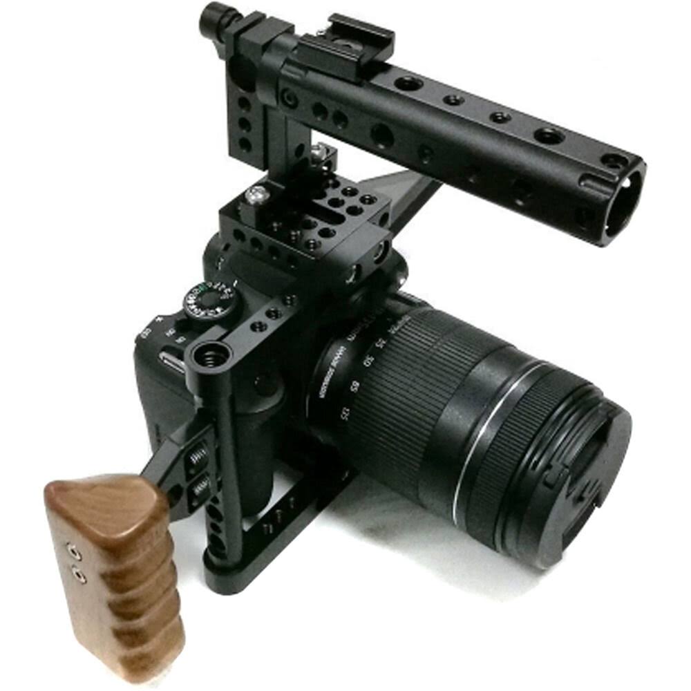 Camera Cage with Top Handle and Wood Grip X22242