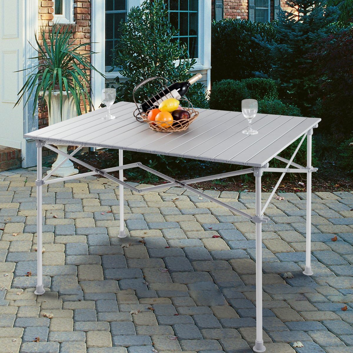 Portable Aluminum Folding Camping Table with Storage Bag E338827