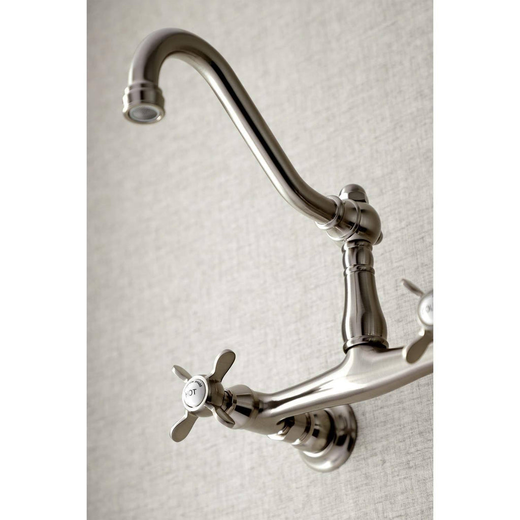 8x22 Center Wall Mount Bathroom Faucet, Oil Rubbed Bronze E30147