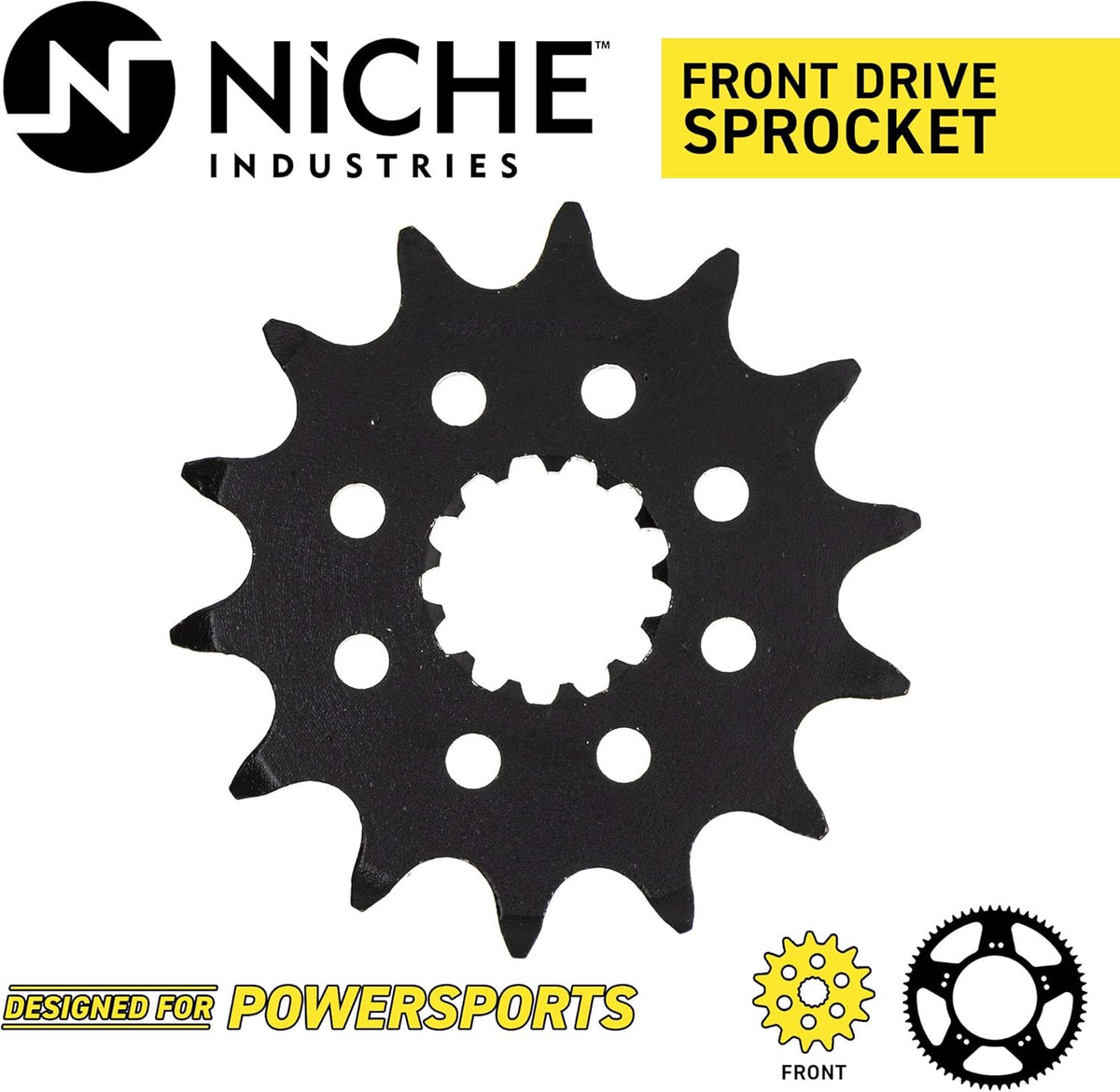 Drive Sprocket Chain Combo Front 14 Rear 38 Tooth 520NZ Standard 98 Links Pack of 2 I730