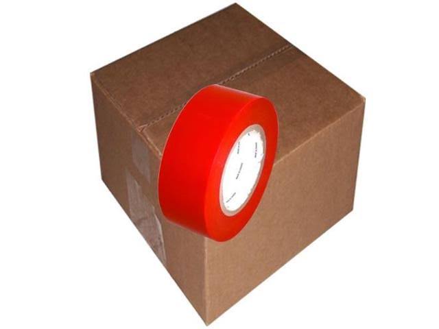 Red 7 Mil UV Resistant Polyethylene Film Tape 2 inch x 60 Yards 24 Roll Case Q539822