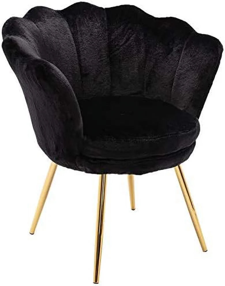 Dusty Pink Velvet Scalloped Accent Chair S7818