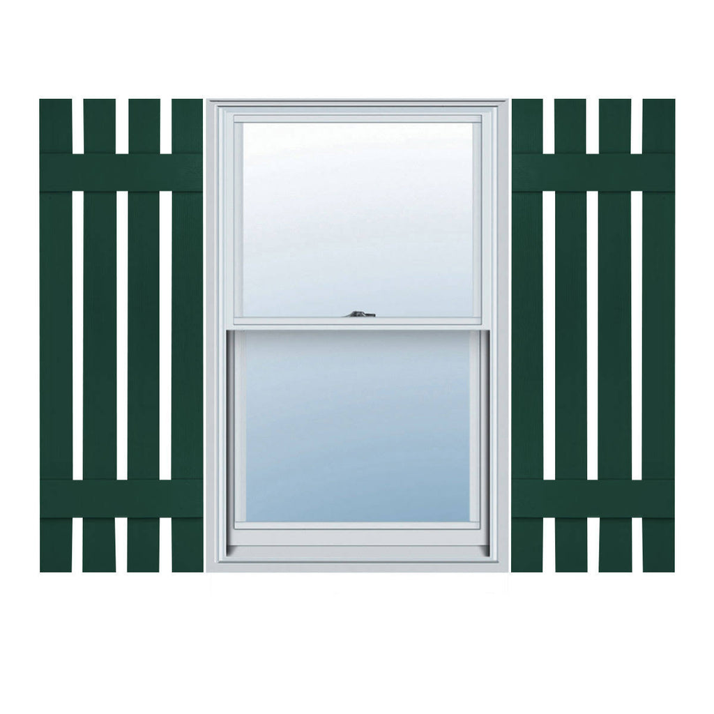 Midnight Green Vinyl Board-n-Batten Shutters G21862
