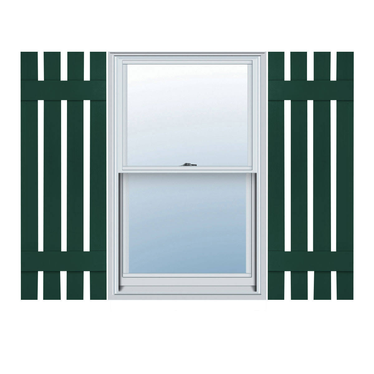 Midnight Green Vinyl Board-n-Batten Shutters G21862