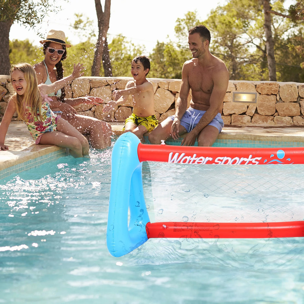 Inflatable Pool Float Set with Volleyball Net and Volleyballs R2936