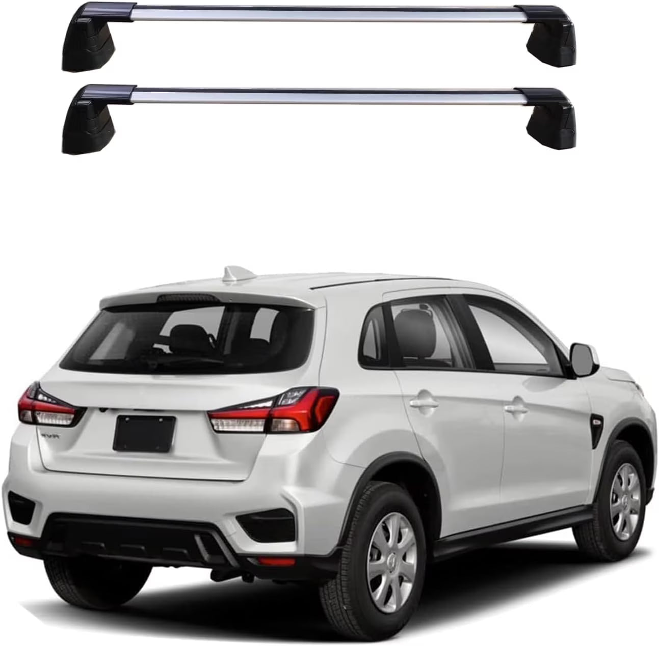 Silver Lockable Roof Rack Crossbars Y651208