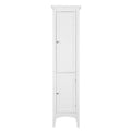 Bathroom Linen Storage Floor Cabinet with 2-Shutter Doors in White O7930