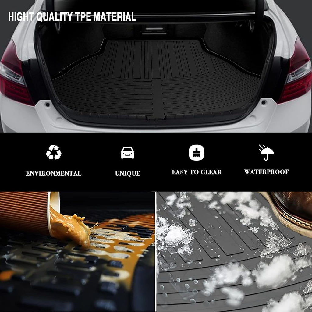 Heavy Duty Waterproof Anti-Slip Black Cargo Liner Car Trunk Mat N9758