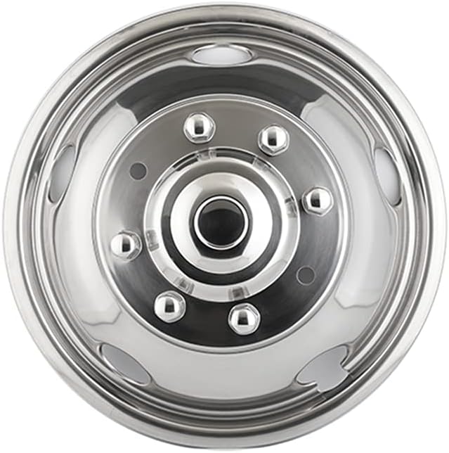 4pcs 19.5inch Polished Stainless Steel Dually Wheel Simulators with Installation Tool Kit F21868