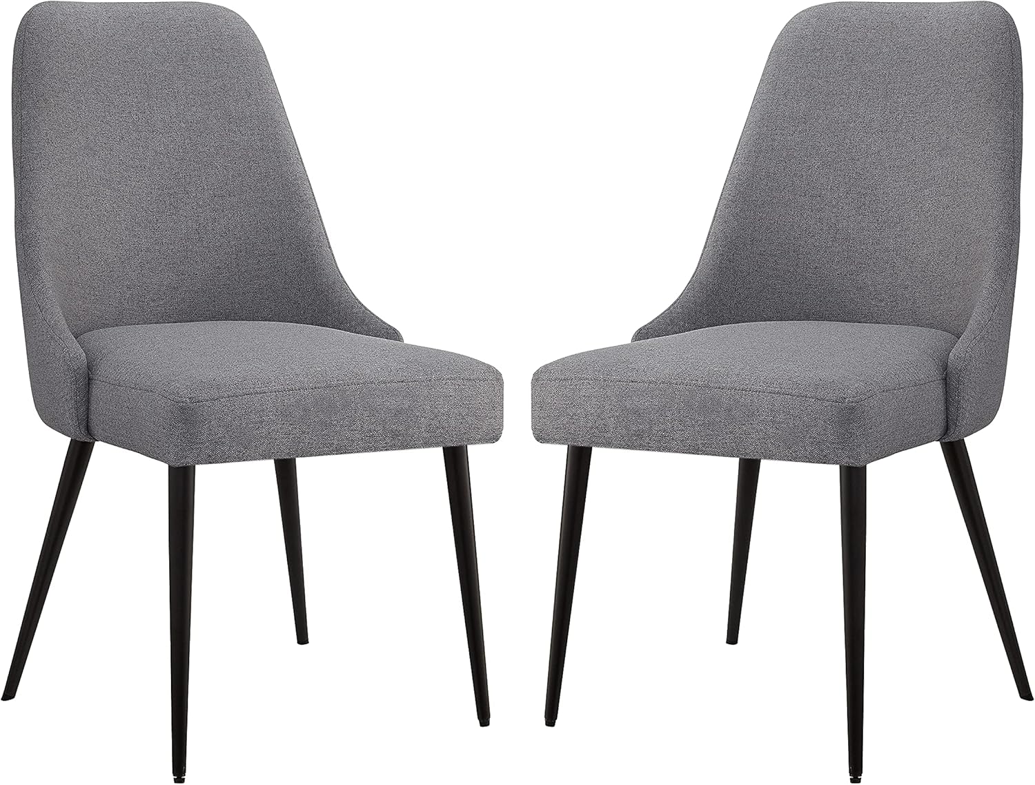 Black PU Set of 2 Dining Chair B656