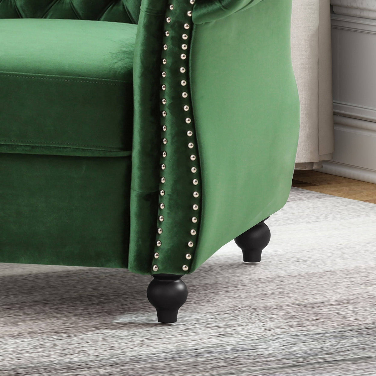 Dark Gray Velvet Club Chair C4521