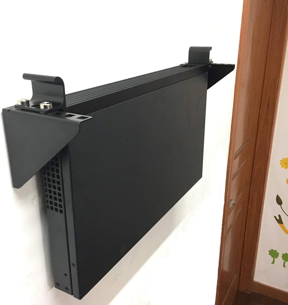 2 Pack 1U Light-Loading Foldable 19 Inches Cold Rolled Steel Vertical Wall Mount Rack Including Hardware P610