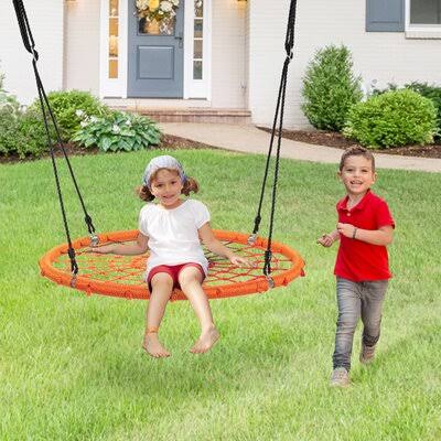 Orange Saucer Swing with Chains and Hooks K1072