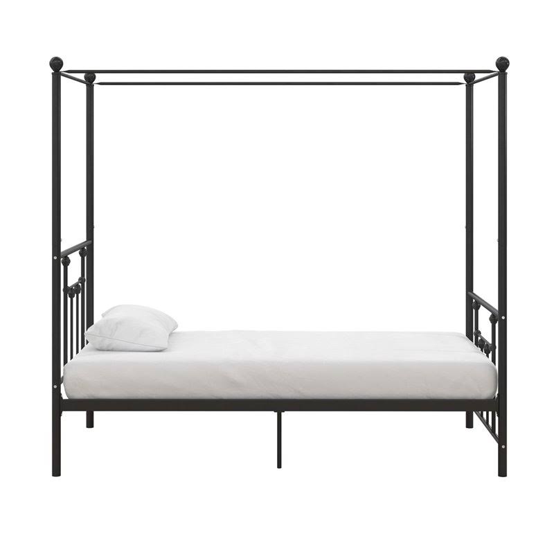 Twin Size Metal Canopy Bed Frame in Black E640