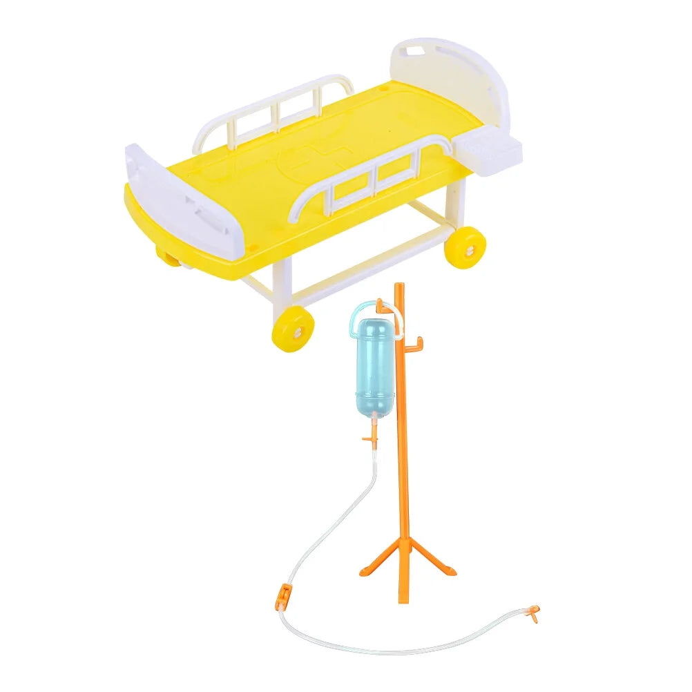 Simulated Medical Bed Children’s Toys Playing Doctor Toy Dollhouse Furniture Hospital Playing Nurse Toy Toddler U85550